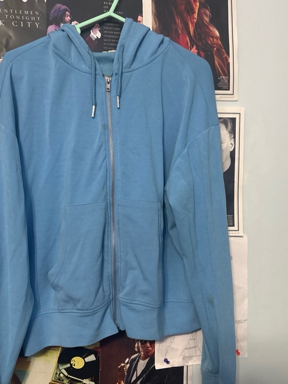 Blue Zip-Up Hoodie Jacket - Unbranded